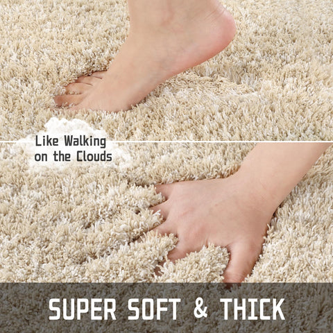 Yimobra absorbent high-density bath rug soaks up water quickly
