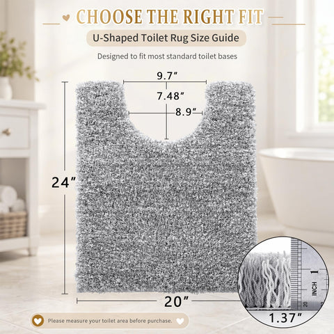 Yimobra absorbent microfiber pile demonstrates high soaking capacity for damp bathroom floors.