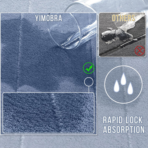 Absorbent surface rapid-drying to reduce dampness around fixtures
