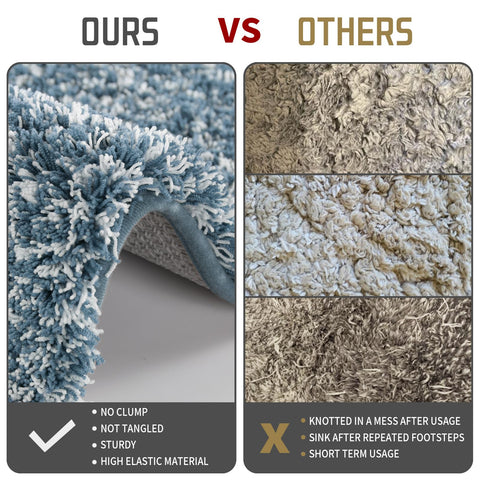 Yimobra absorbent quick-dry bath rug keeps floor dry after showers.