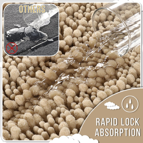 Yimobra easy-care fade-resistant bath mat maintains color wash after wash.