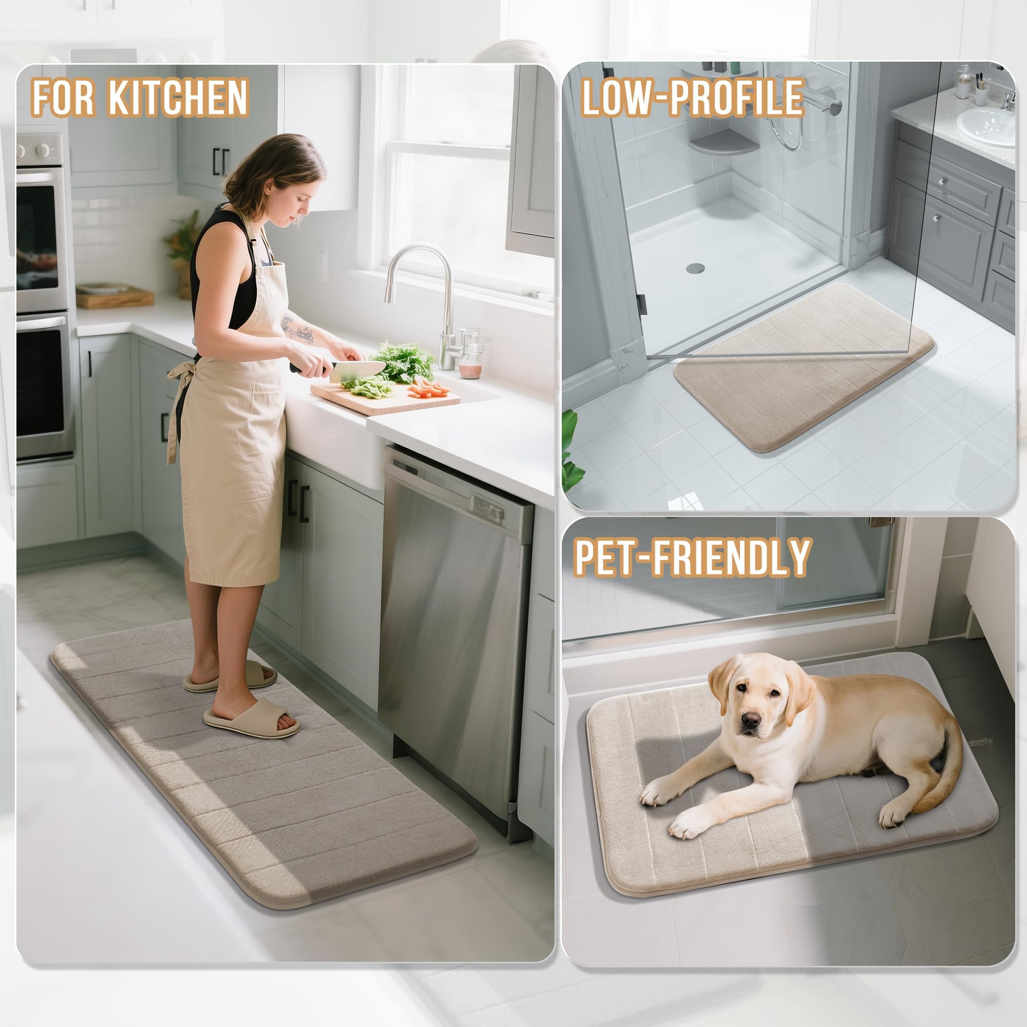 Yimobra washable bath mat designed for machine washing and quick-dry