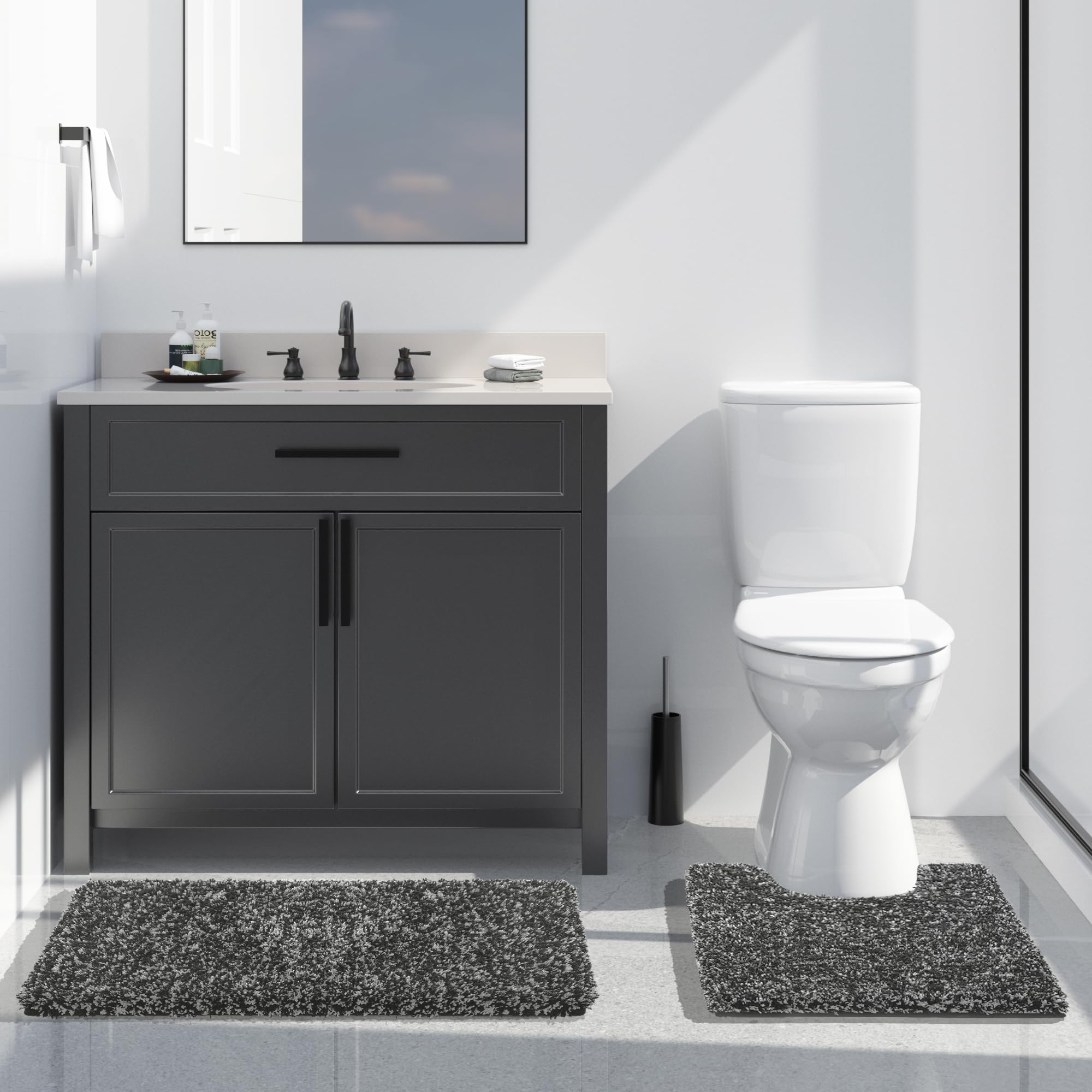 Yimobra bath rug 32x20 machine-washable for easy cleanup