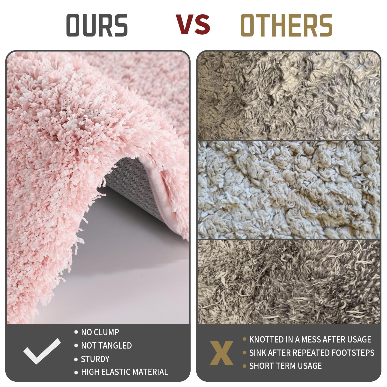 Yimobra absorbent dense-pile bath rug quickly soaks up water and keeps floors dry
