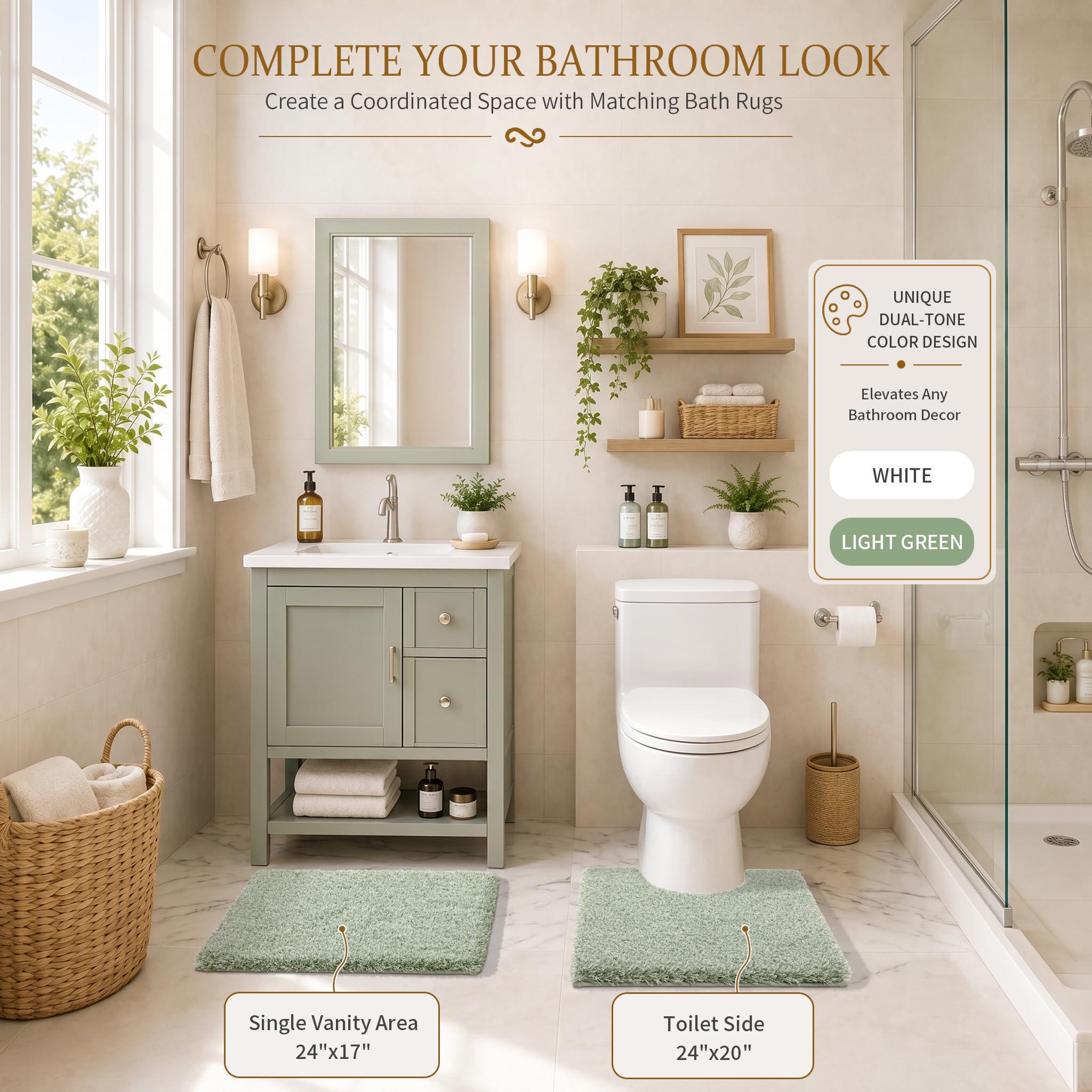 Yimobra bath rug hexagon bottom anchors securely, reducing slips.