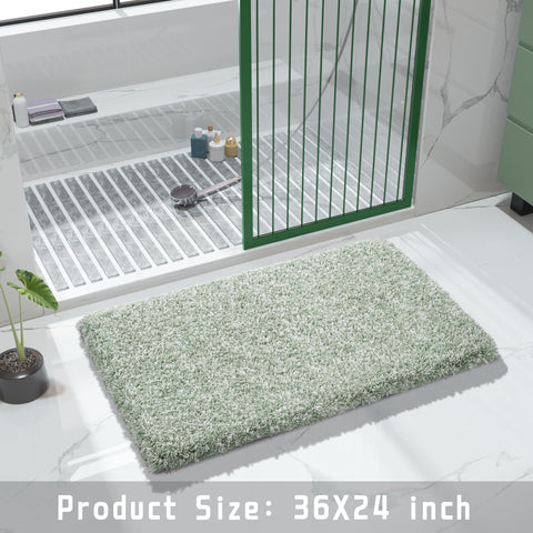 Yimobra rug beside kids' bathroom, cushioned surface ideal for bath time.