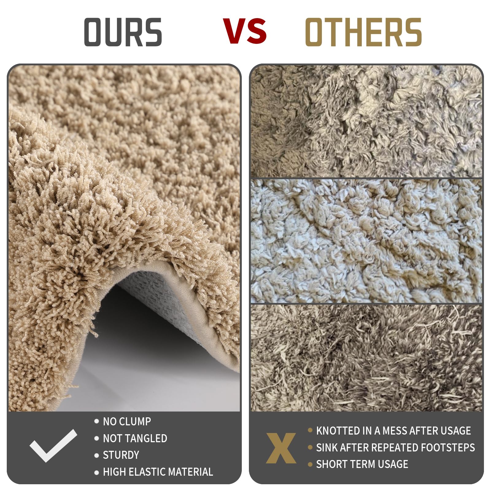 Yimobra bath rug designed for machine washing with maintained softness.