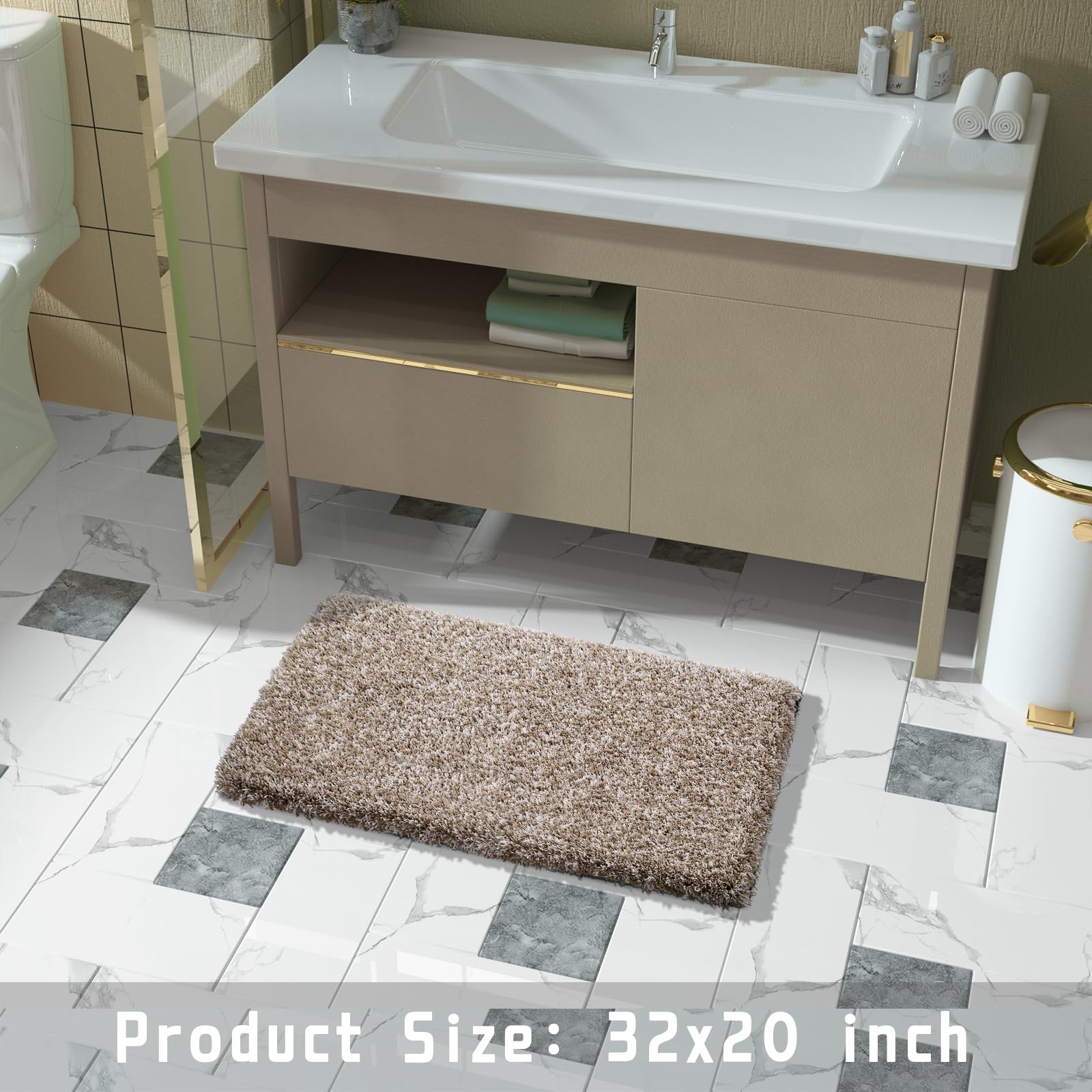 Yimobra machine-washable bath rug stays fluffy after many washes.