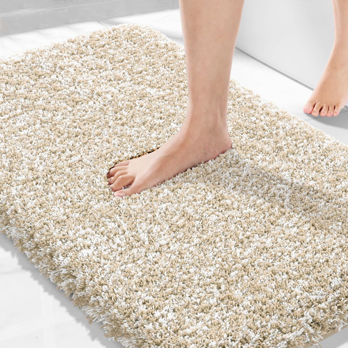 Yimobra bath rug non-slip 36x24 holds steady on wet floors for safety