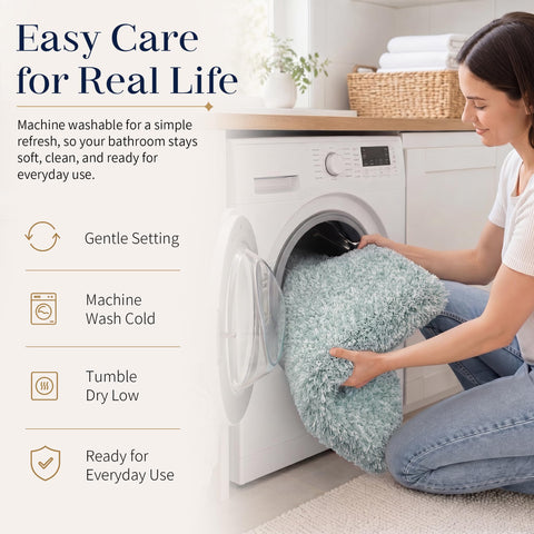 Yimobra bath rug available in multiple colors for easy decor match