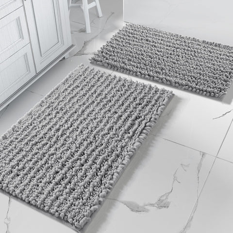 Yimobra 2-piece bath rug set ultra absorbent for quick water pickup at showers and tubs