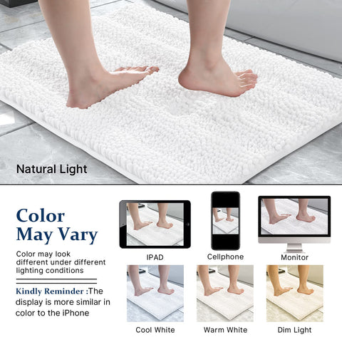 Yimobra bathroom rug mat anti-slip backing for secure footing on damp floors