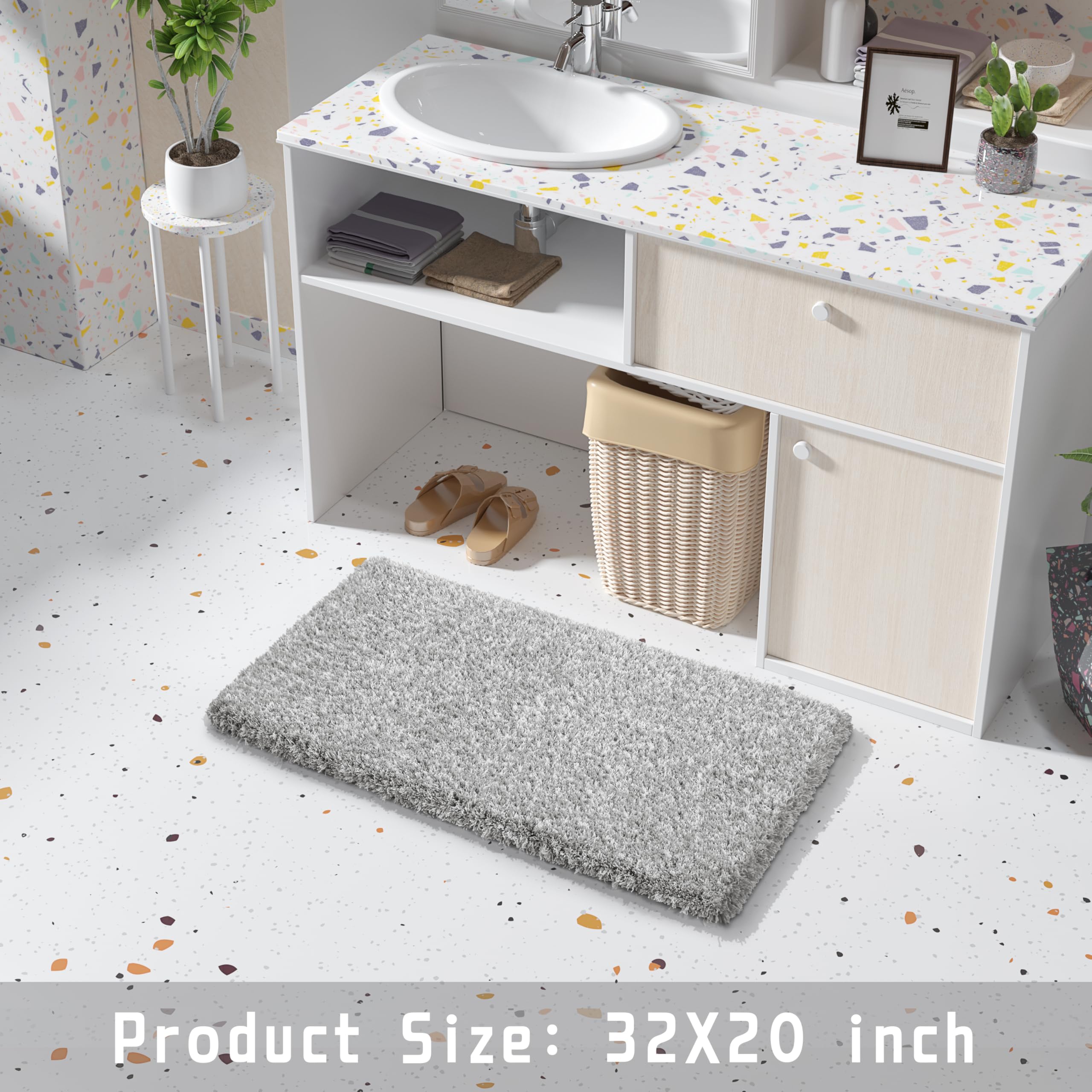 Yimobra non-slip bottom helps prevent slips on slick bathroom surfaces.