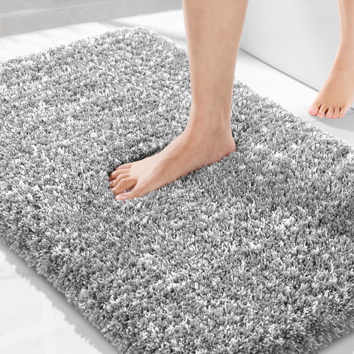 Yimobra non-slip 36x24 bathroom rug anchors on wet floors for safety