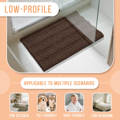 Yimobra bath rug mat versatile use in bathroom, shower, or vanity.