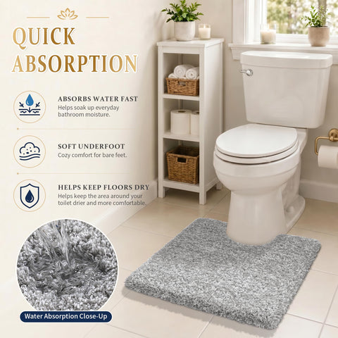 Yimobra grey-white blend finish complements various bathroom styles.