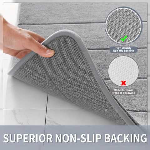 Yimobra bath mat with coral velvet surface for luxurious feel