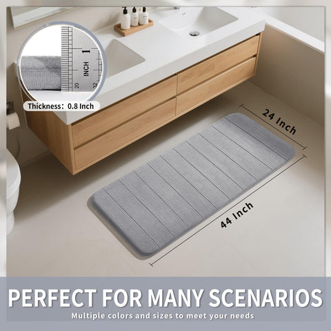 Yimobra bath mat shows rapid lock absorption to keep floor dry