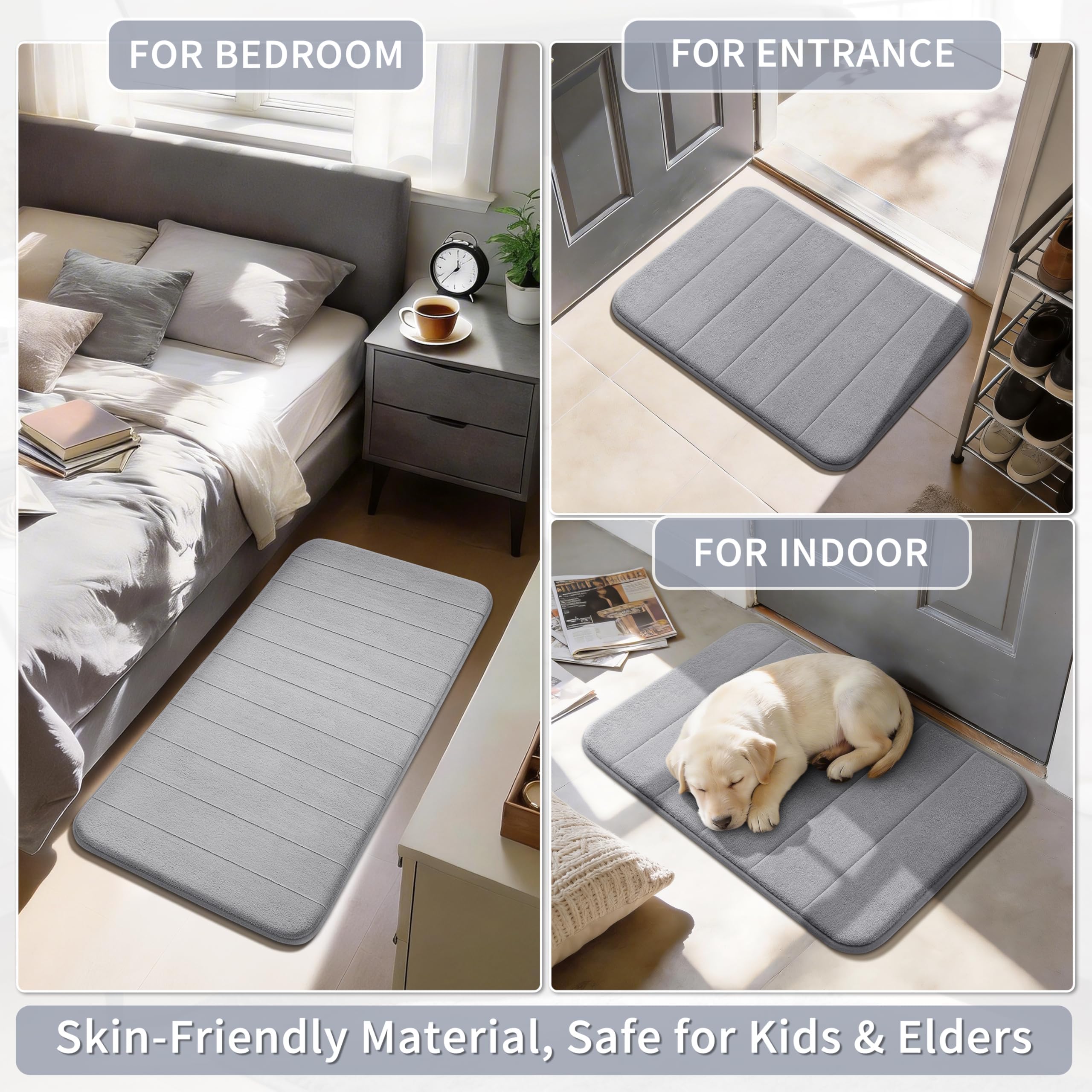 Yimobra bath mat dries quickly to reduce dampness in bathroom