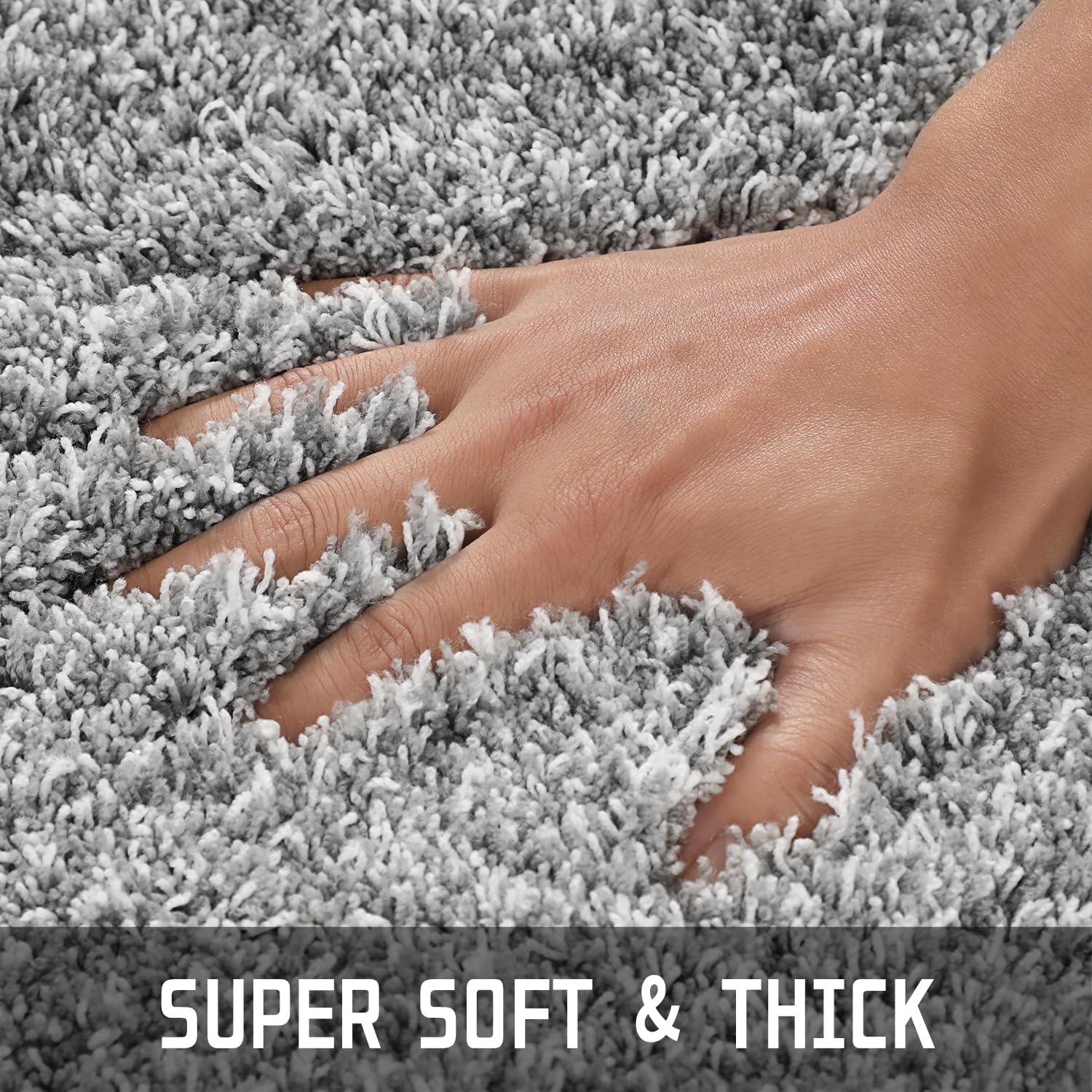 Yimobra Luxury Bath Rug absorbent pile dries quickly, keeping floor drier after showers