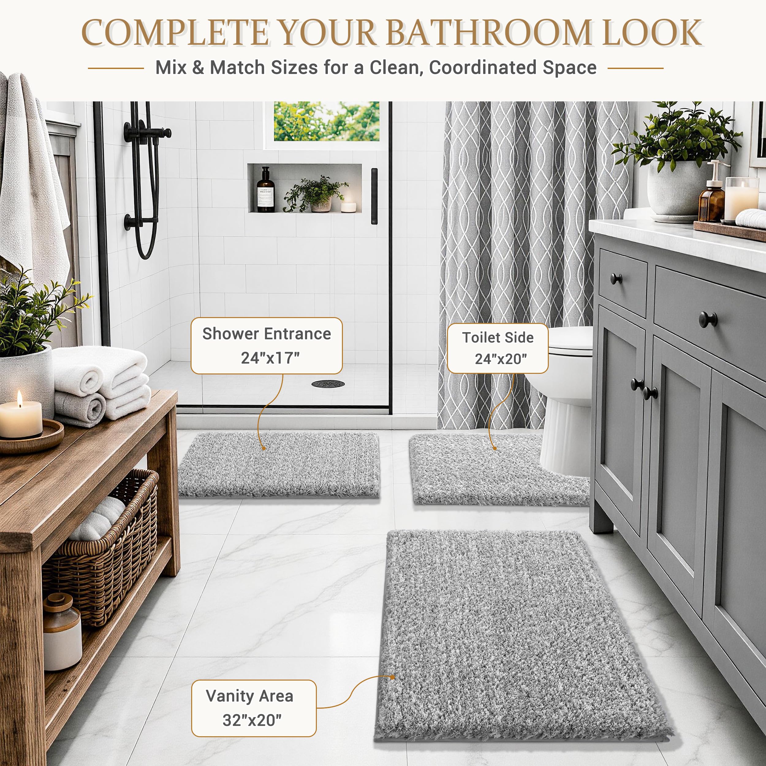 Yimobra machine-washable bath mat simplifies cleaning after everyday use.