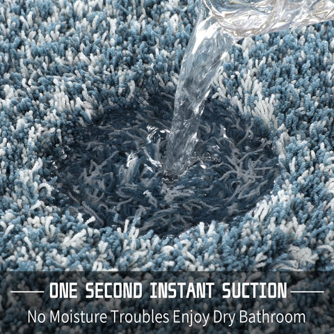Yimobra machine-washable bath mat maintains fluff and shape after washes.