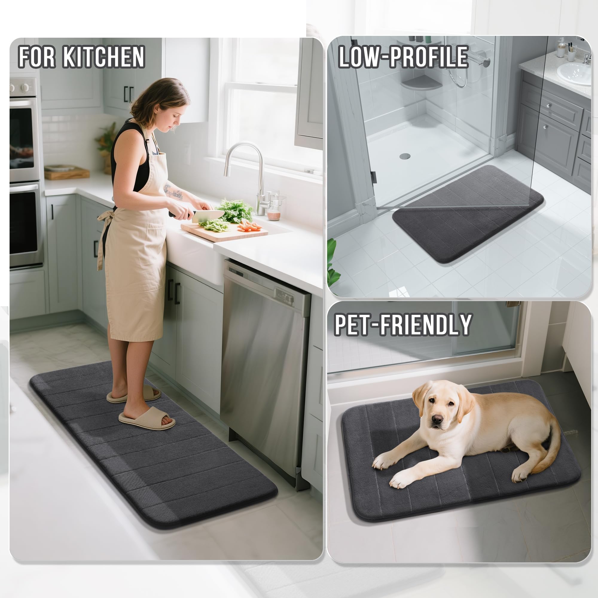 Yimobra machine washable memory foam bath mat maintains color and shape