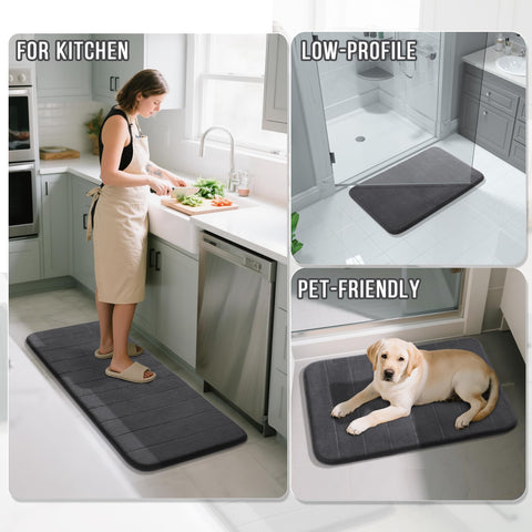 Yimobra machine washable memory foam bath mat maintains color and shape