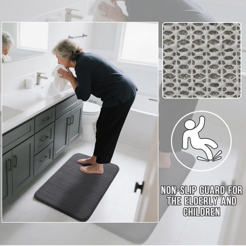 Yimobra non slip backing keeps mat in place on dry floors