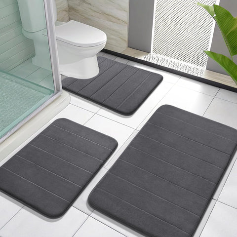 Yimobra memory foam toilet mat for plush comfort and quick absorption