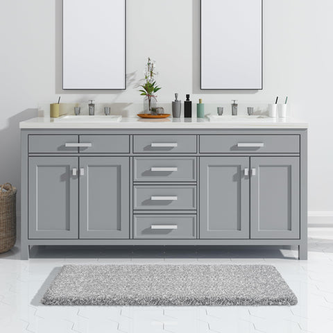 Yimobra non-slip bottom hexagon-inspired design keeps the rug stable on tile.