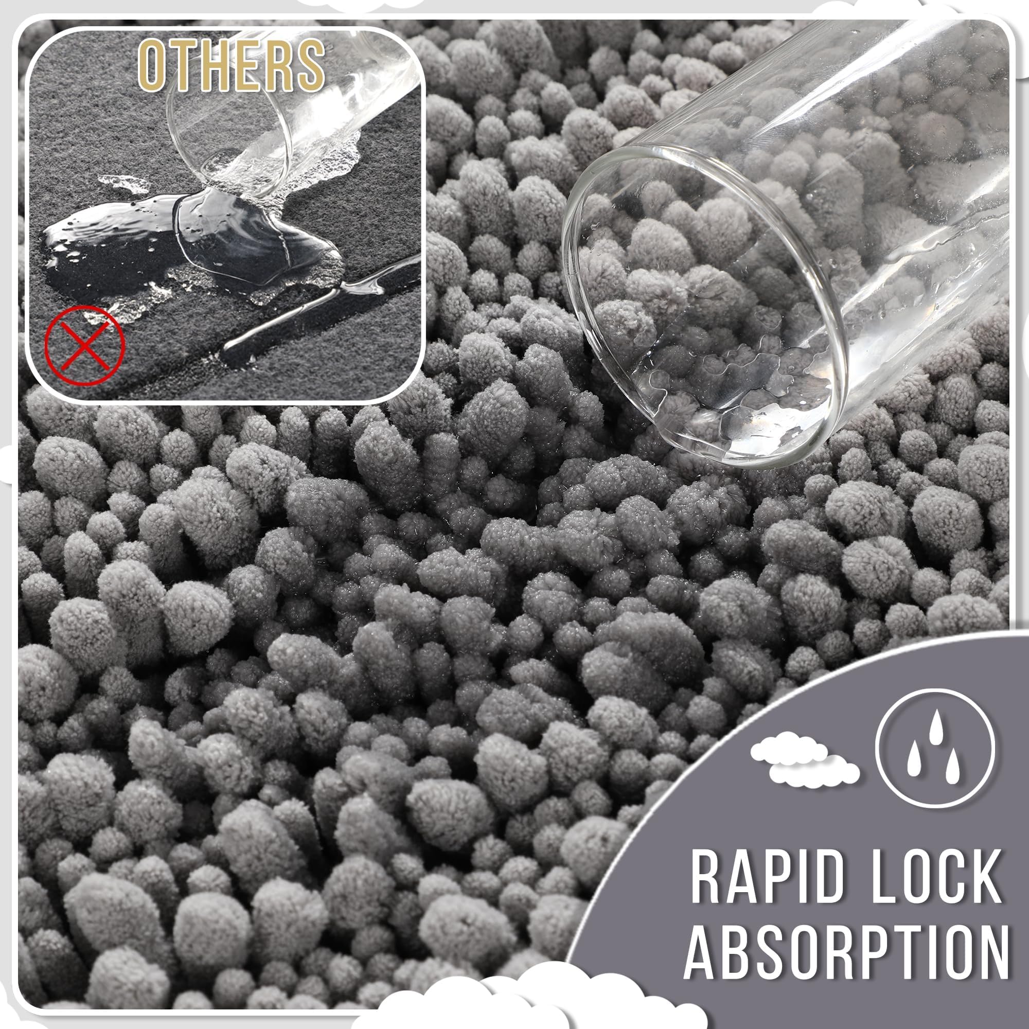 Yimobra non-slip backing rug: secure grip for safe daily use.
