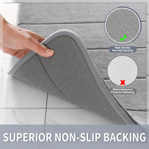 Yimobra non-slip diamond-back backing reinforces bathroom safety