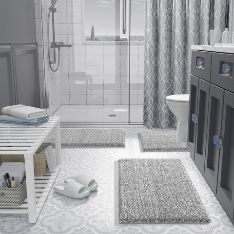 Yimobra plush shaggy bath rug adds luxury to any bathroom
