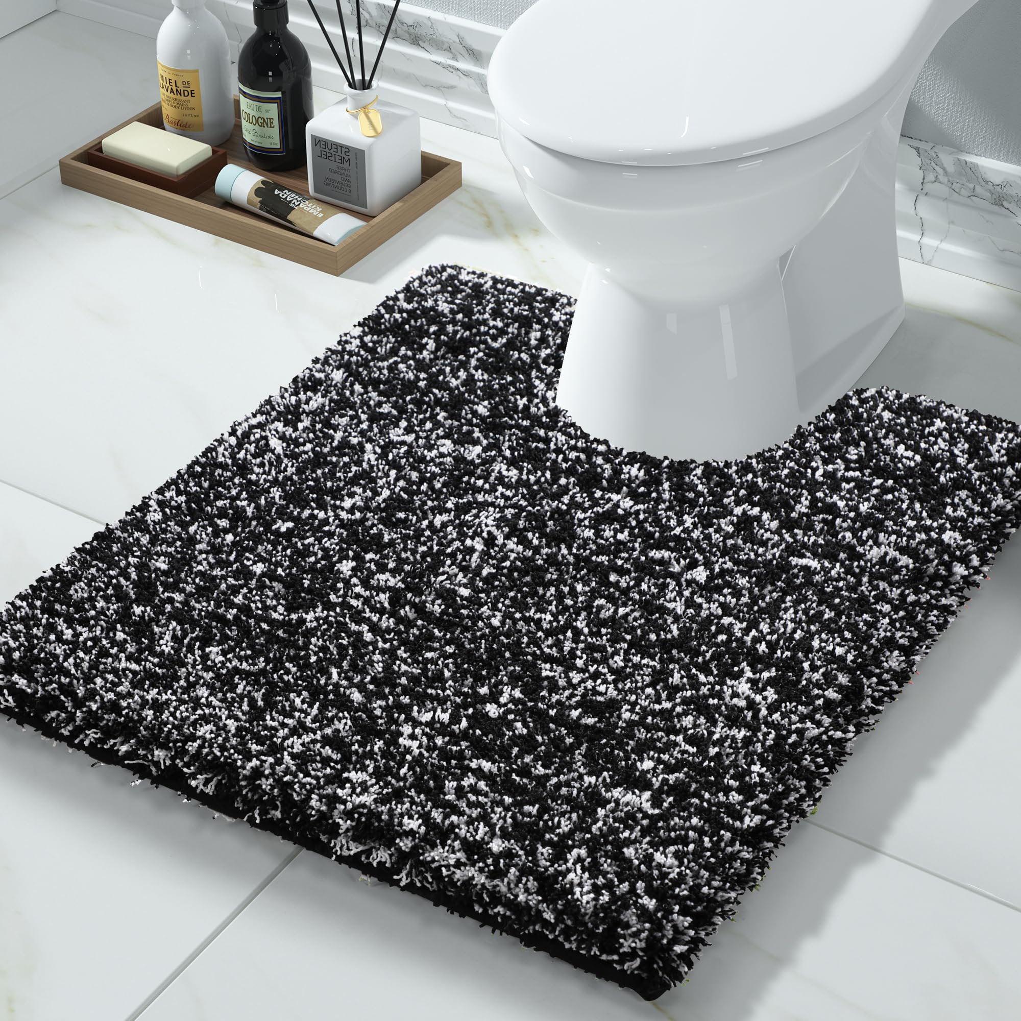 Yimobra U-shaped toilet rug with contour design for easy, comfortable access