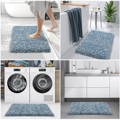 Yimobra rug fits shower, tub, or vanity with warm, inviting feel.
