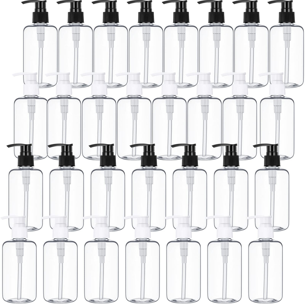 Yinder 10 oz clear bottle with white pump for travel-friendly storage.