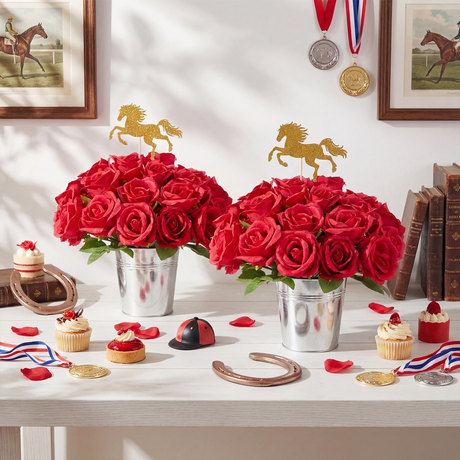 Yinder Derby Day table decor kit ready for quick setup