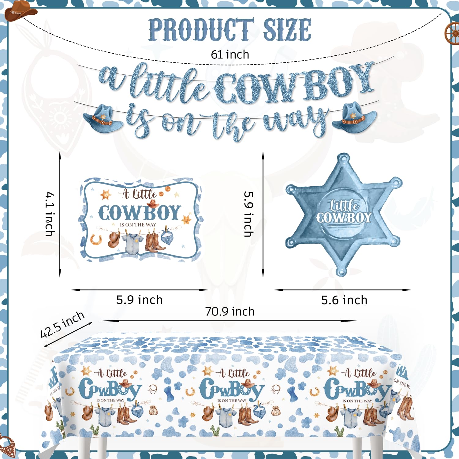 Yingoto 7-inch cowboy plates add sturdy western dining flair