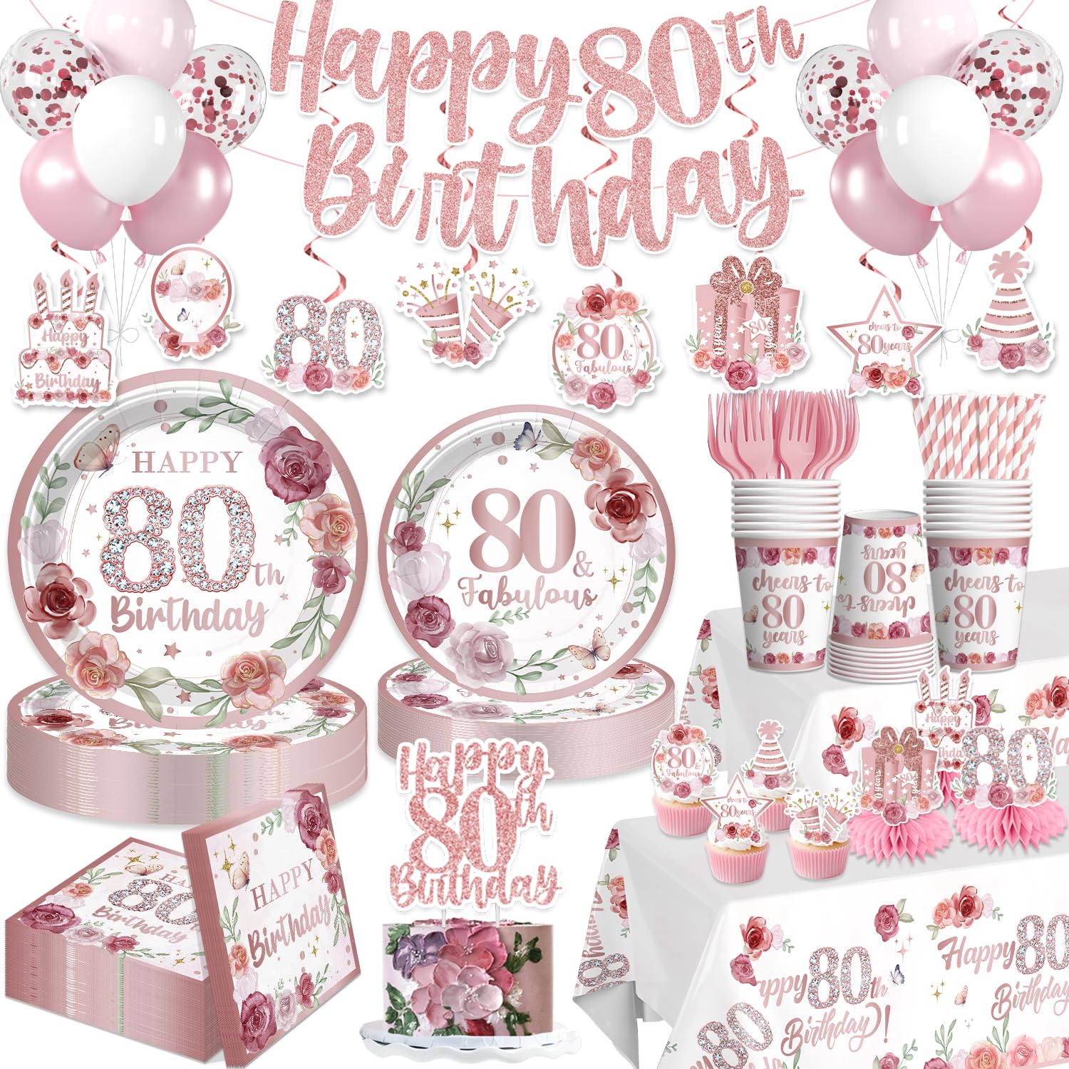 Yingoto 80th birthday banner for a festive backdrop