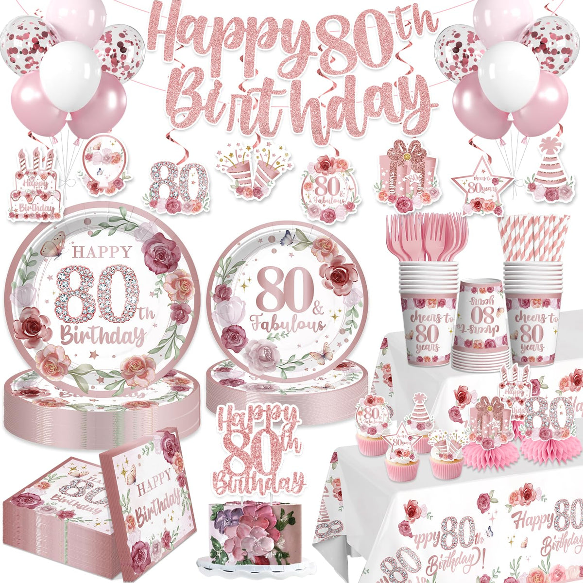 Yingoto 80th birthday banner for a festive backdrop