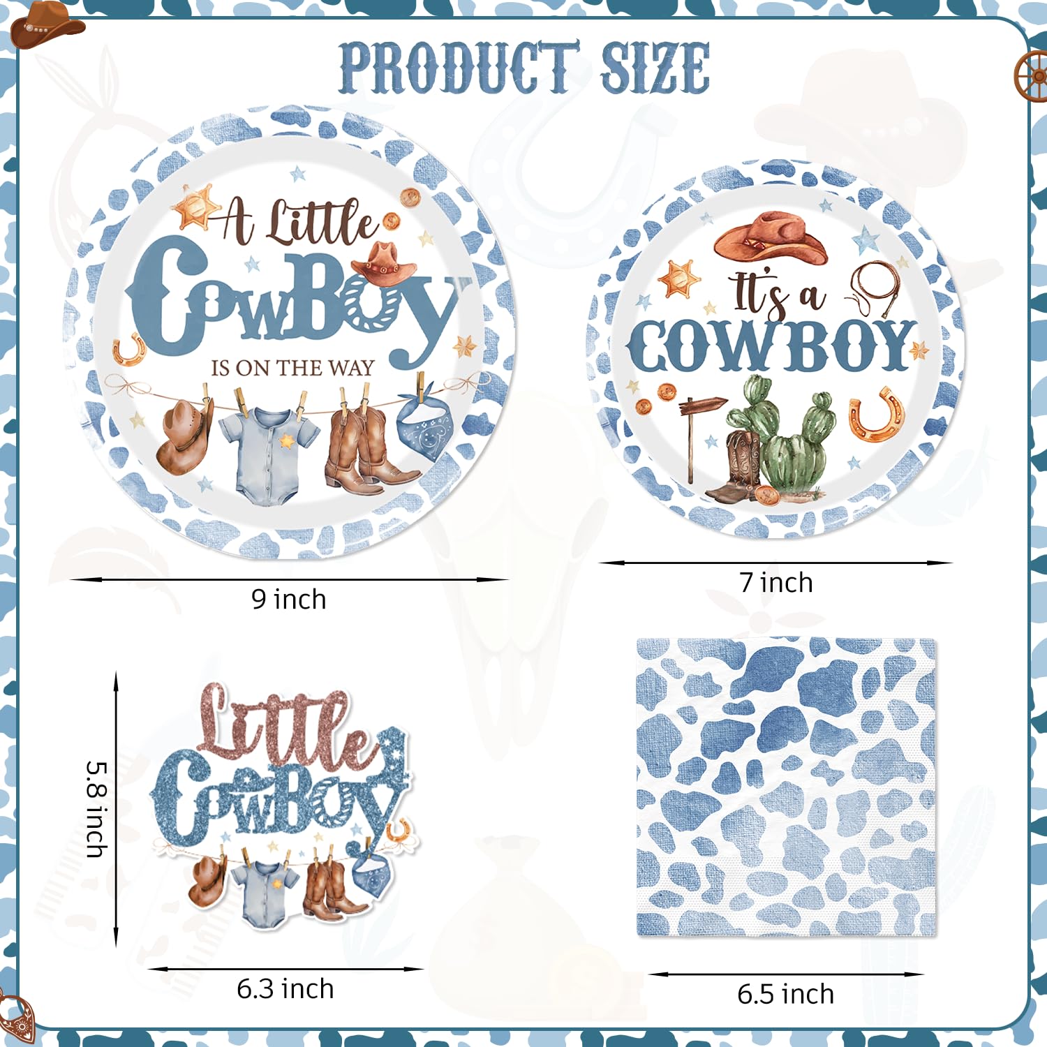 Yingoto 9-inch cowboy plates provide durable serving for guests