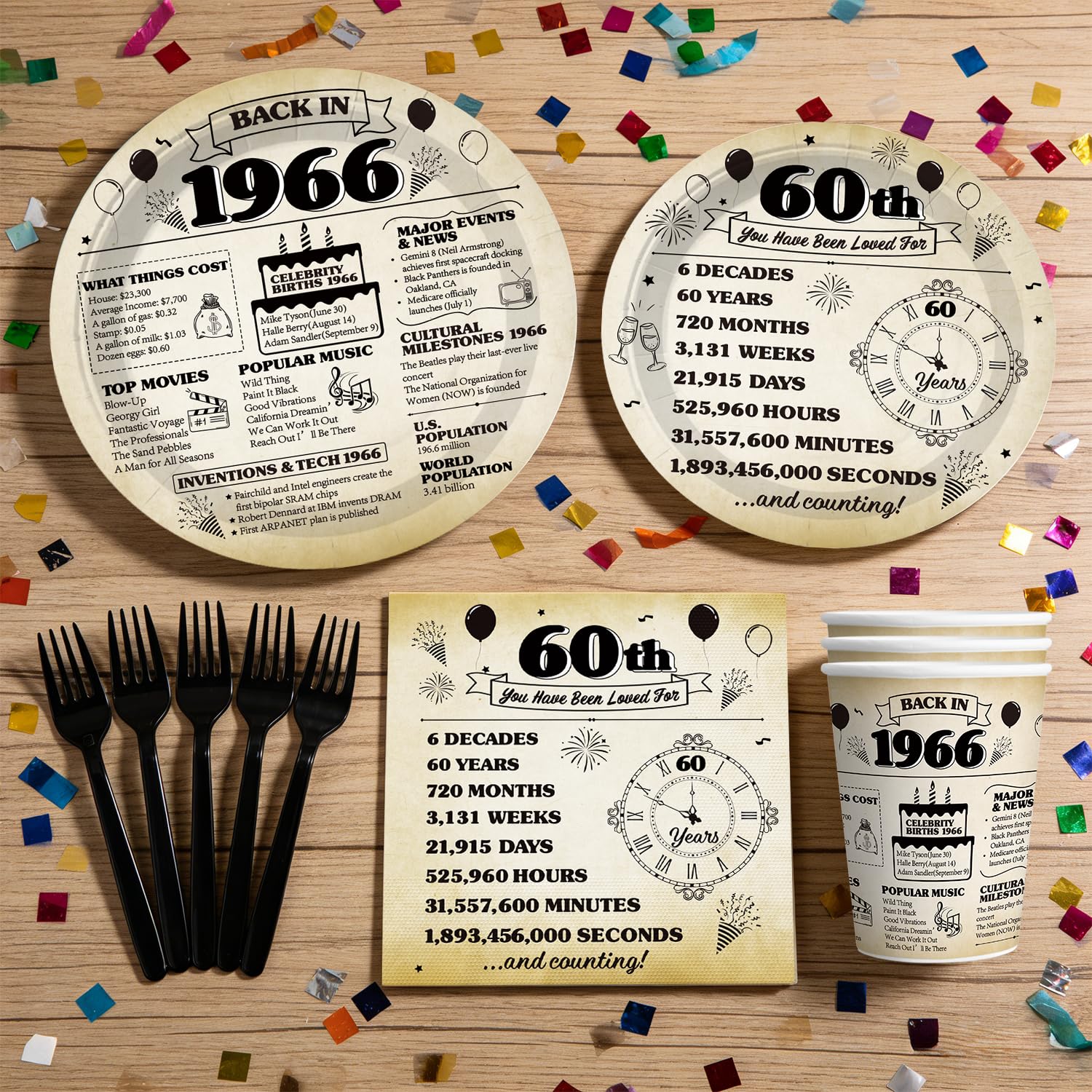 Yingoto Happy 60th tablecloth for practical coverage and spill protection