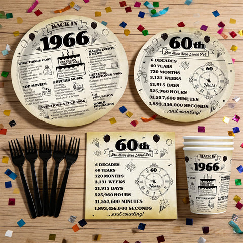 Yingoto Happy 60th tablecloth for practical coverage and spill protection