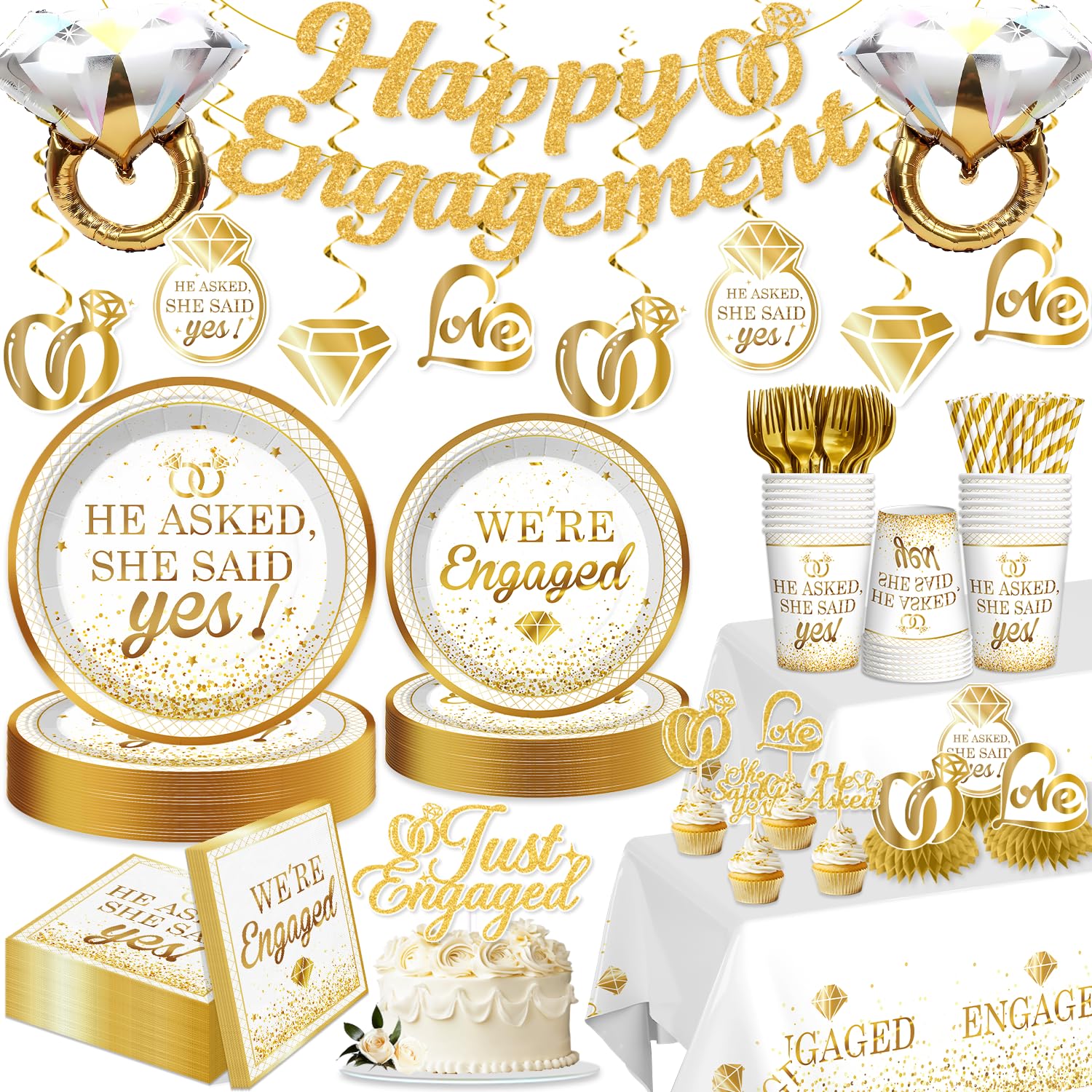 Yingoto happy engagement banner enhances celebration visuals and photos