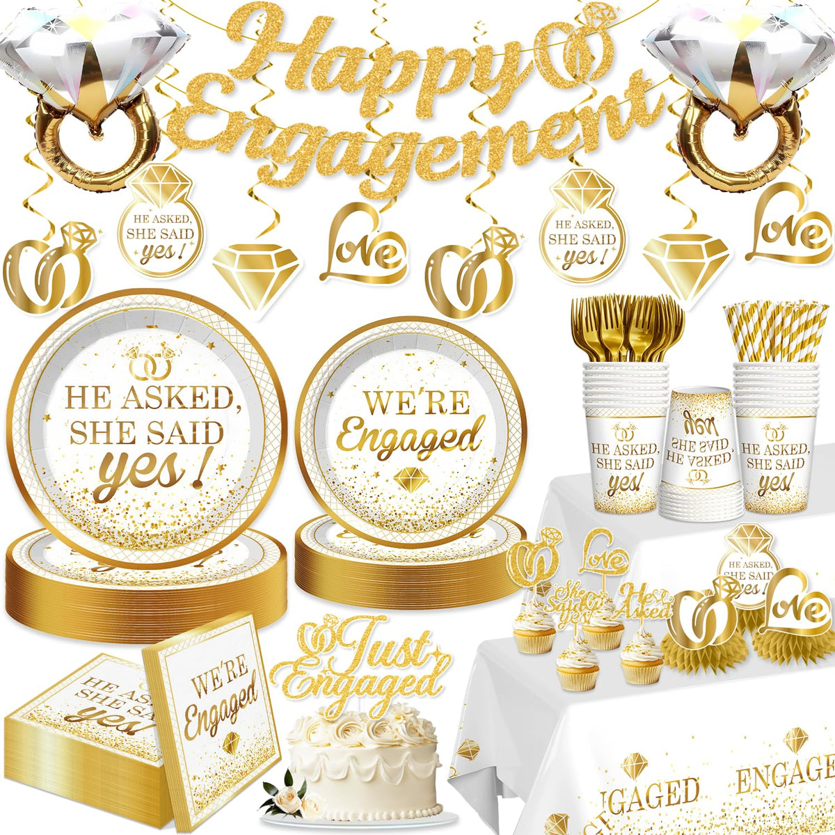 Yingoto happy engagement banner enhances celebration visuals and photos