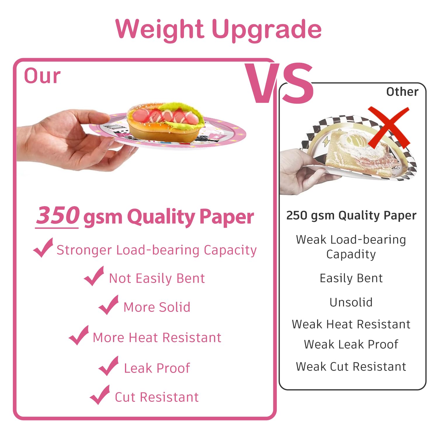 Yingoto pink movie night tableware set supports easy party dining