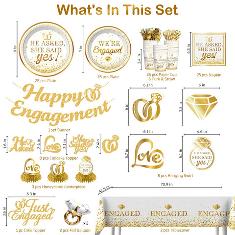 Yingoto ring foil balloons add sparkle to engagement decor