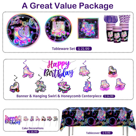 Yingoto roller skating banner – bold visual centerpiece for party decor.