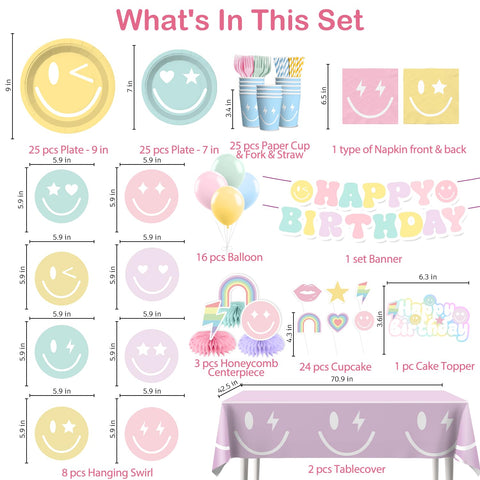 Yingoto smiley-face pastel cups add color and easy cleanup.